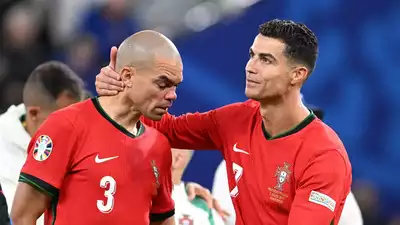 After Portugal’s quarterfinal loss, Cristiano Ronaldo consoles Pepe