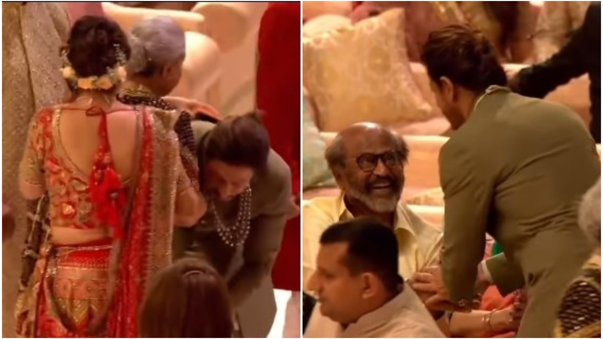 Shahrukh Khan touches the feet of Amitabh and Jaya Bachchan